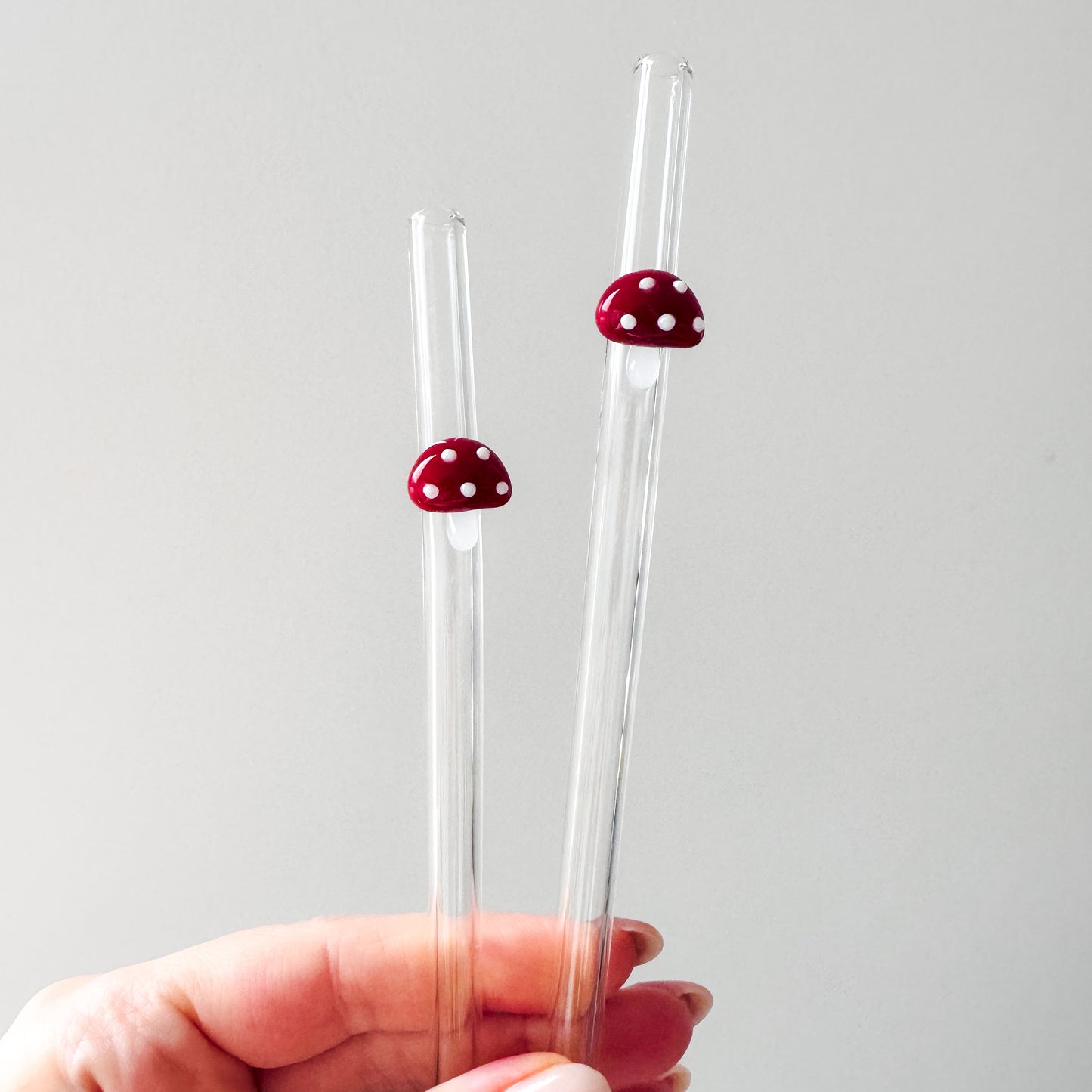 Glasstrohhalme Gänseblümchen und Schleife