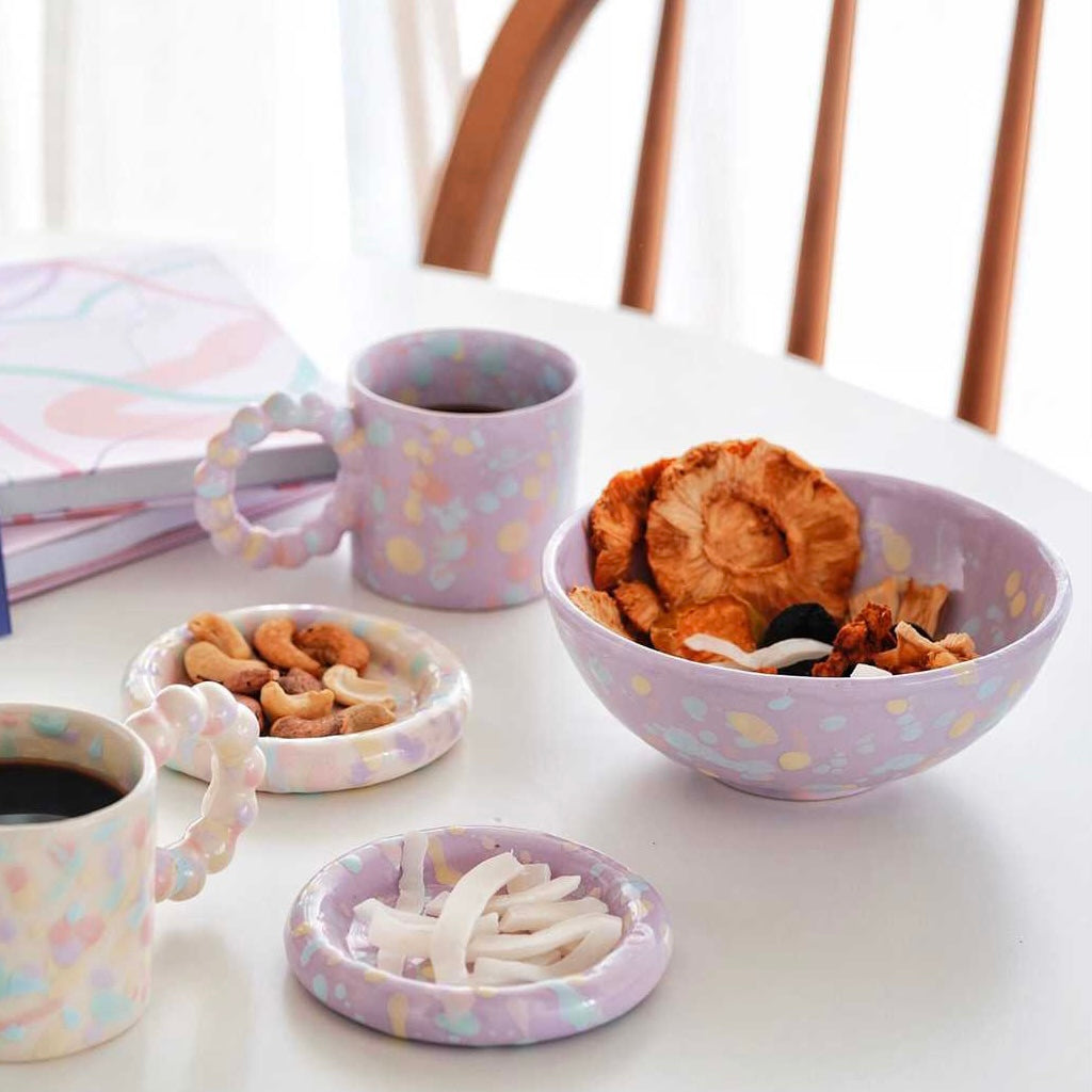 Donutschale Grau gesprenkelt