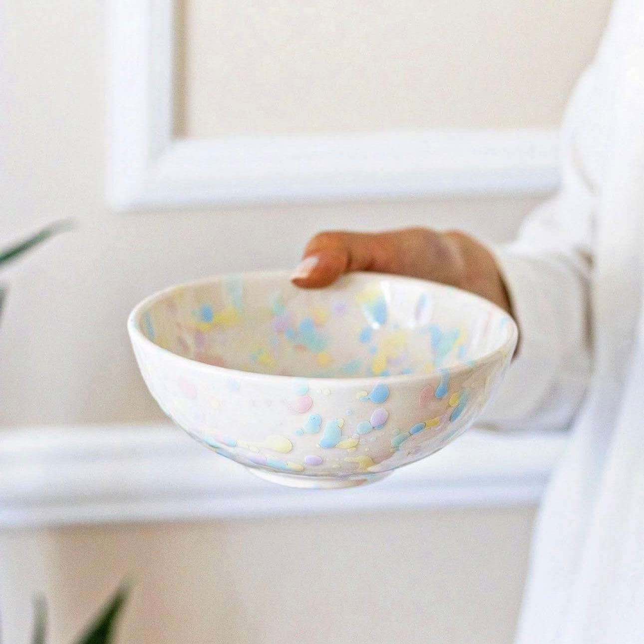 Donutschale Grau gesprenkelt