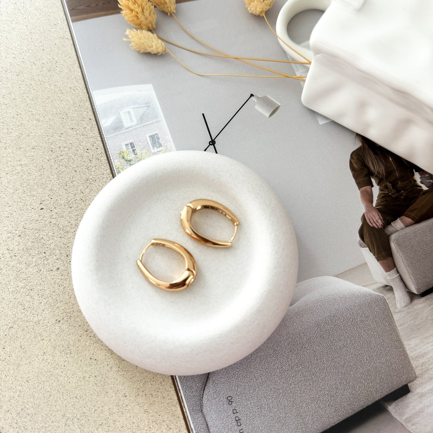 Minimalistisches Jadetablett