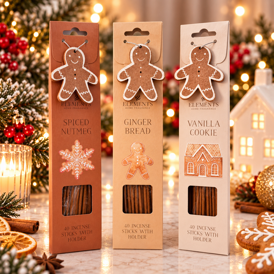 Christmas Incense Sticks with Gingerbread Holder