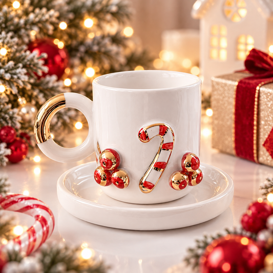 Candy Cane with Pine Appels cup (Soft Colors)
