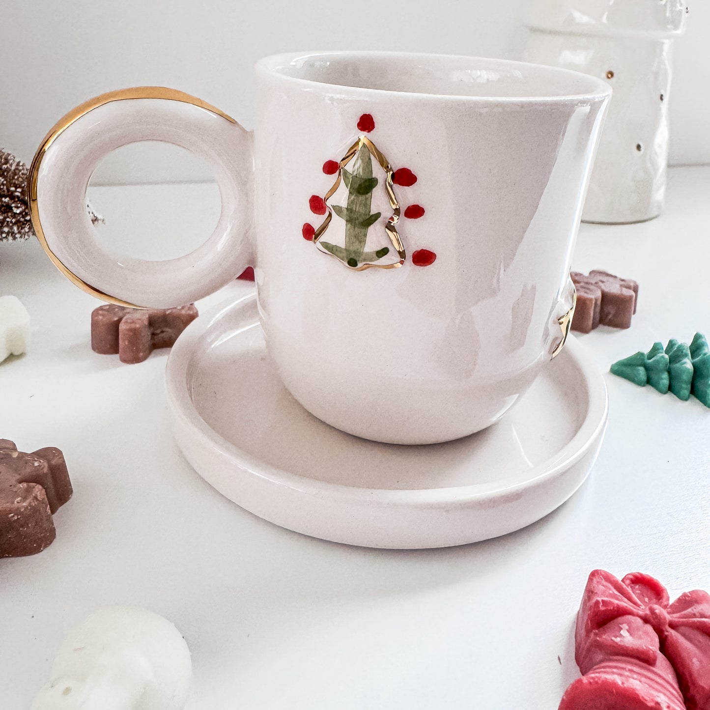 Christmas Trees And Stars cup