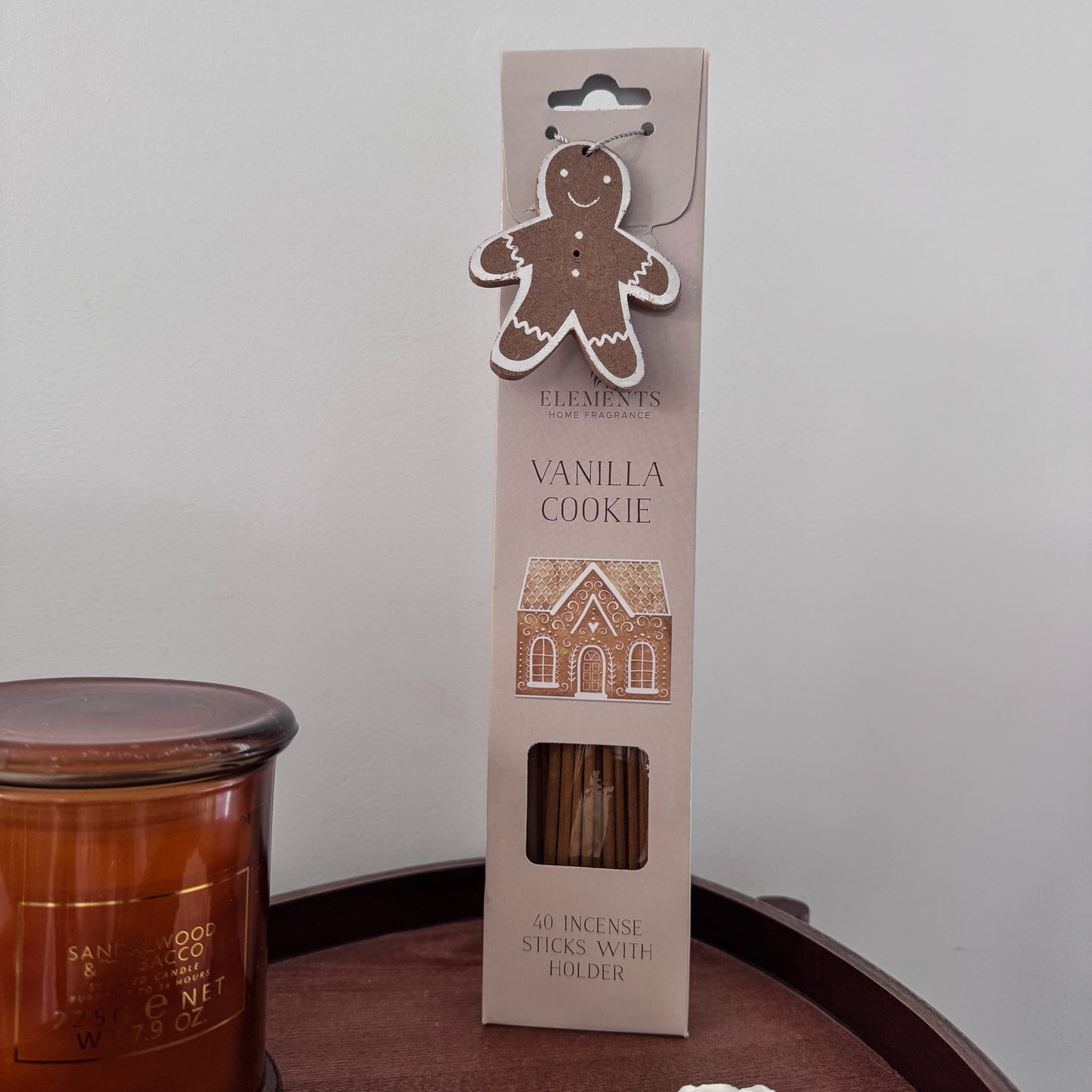 Christmas Incense Sticks with Gingerbread Holder