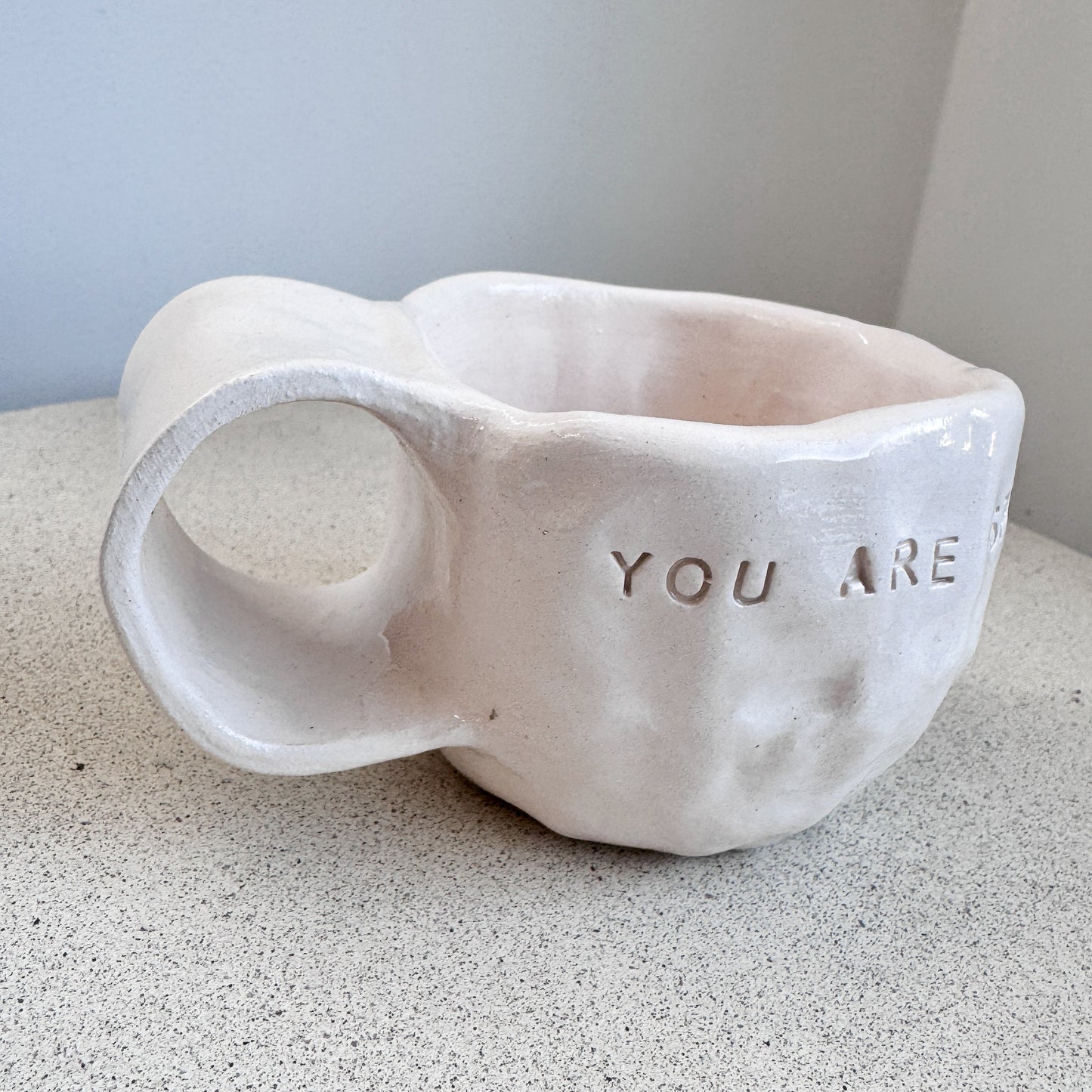 “YOU ARE SPECIAL” Text Mug (Handshaped)