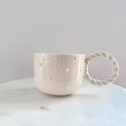 Cream Dots mug