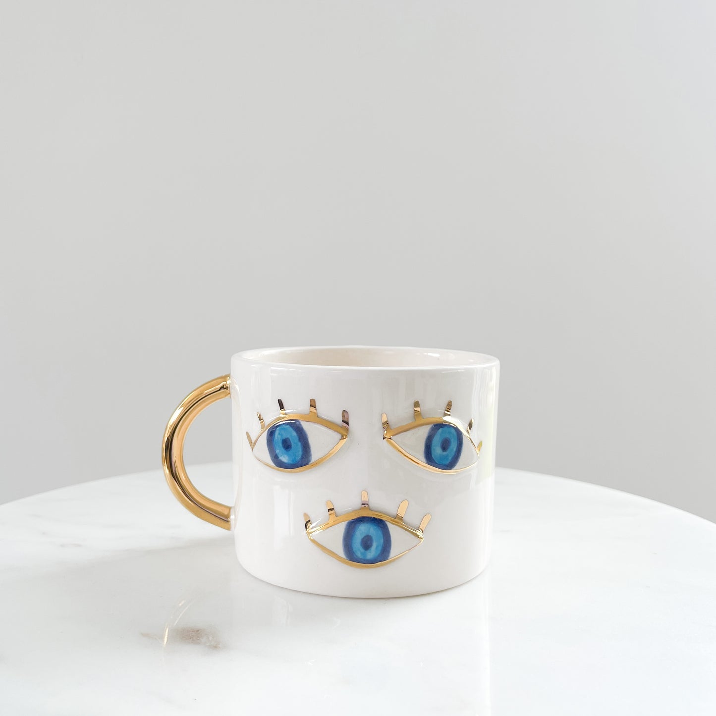 The Perfect Pair: Little Evil Eyes Mug & Big Nazar Bead Mug