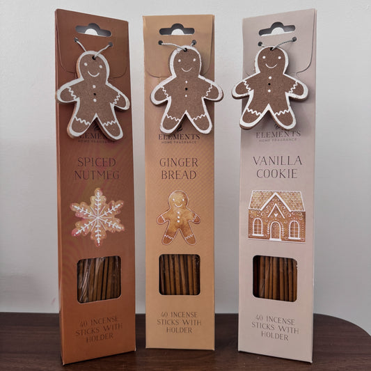 Christmas Incense Sticks with Gingerbread Holder