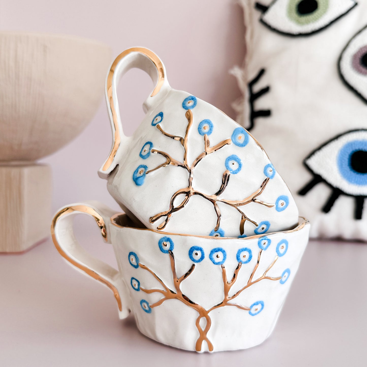 Eye of Nature Nazar Tree Mug (Handshaped)