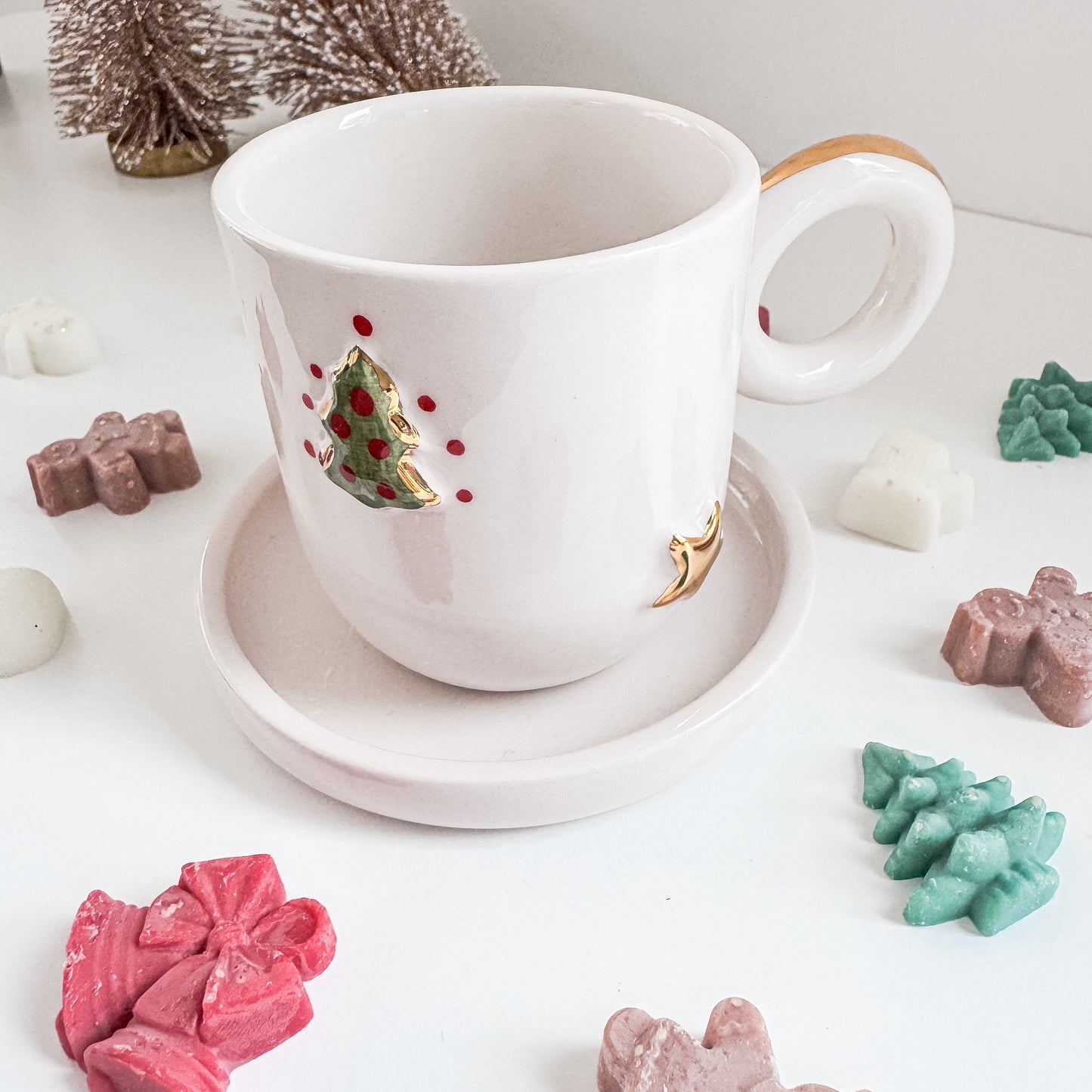 Christmas Trees And Stars cup