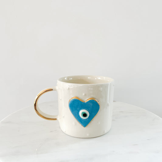 Nazar Heart Light Blue mug
