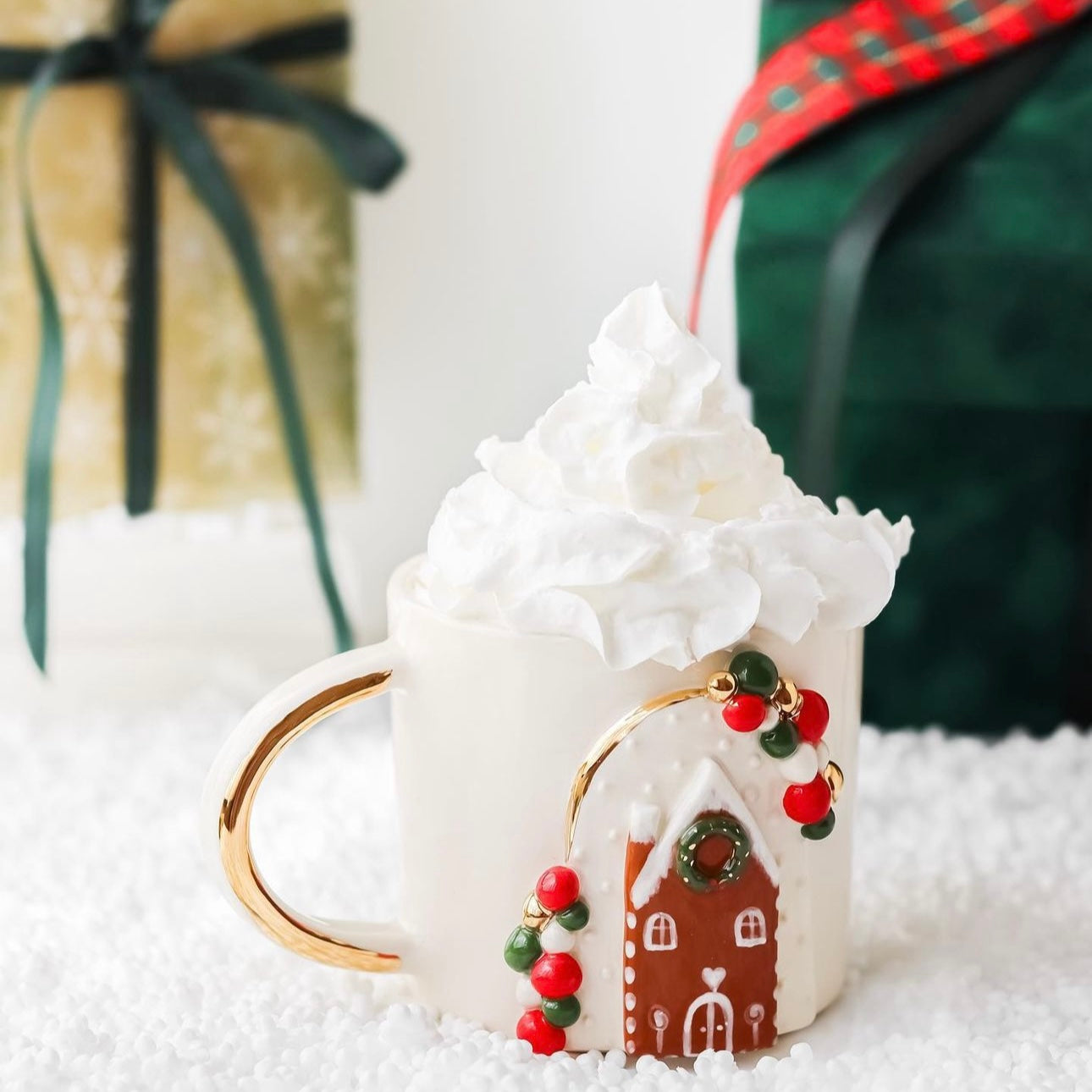 Christmas Beaded Home mug