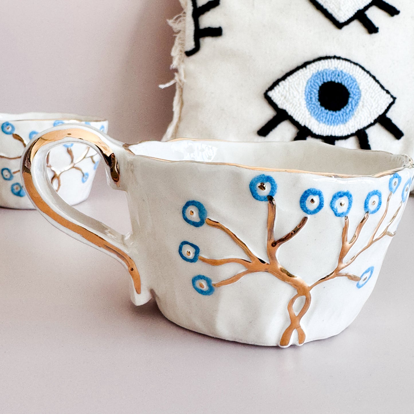 Eye of Nature Nazar Tree Mug (Handshaped)