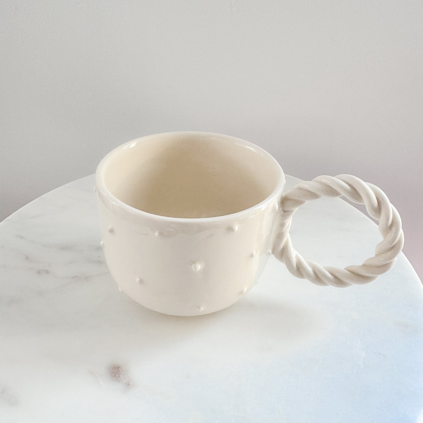 Cream Dots mug