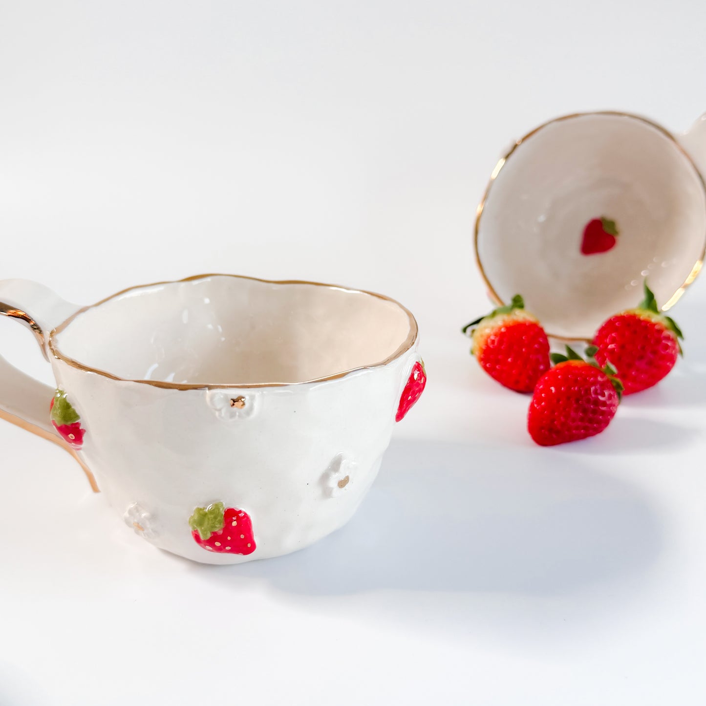 Sweet Harvest Strawberry Mug (Handshaped)