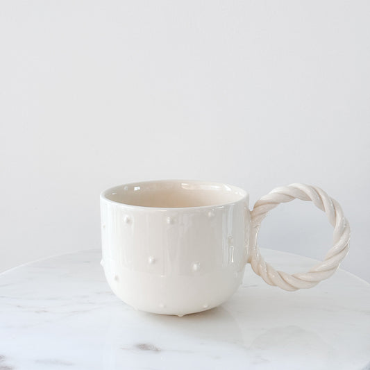 Cream Dots mug