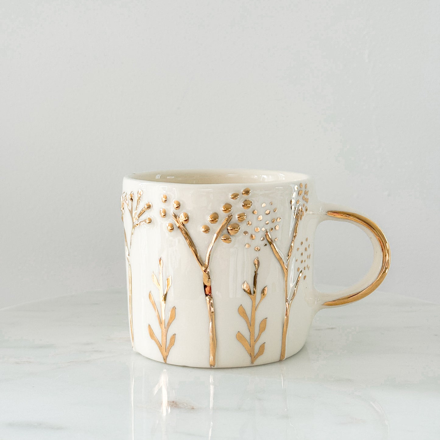 Gold Flower mug