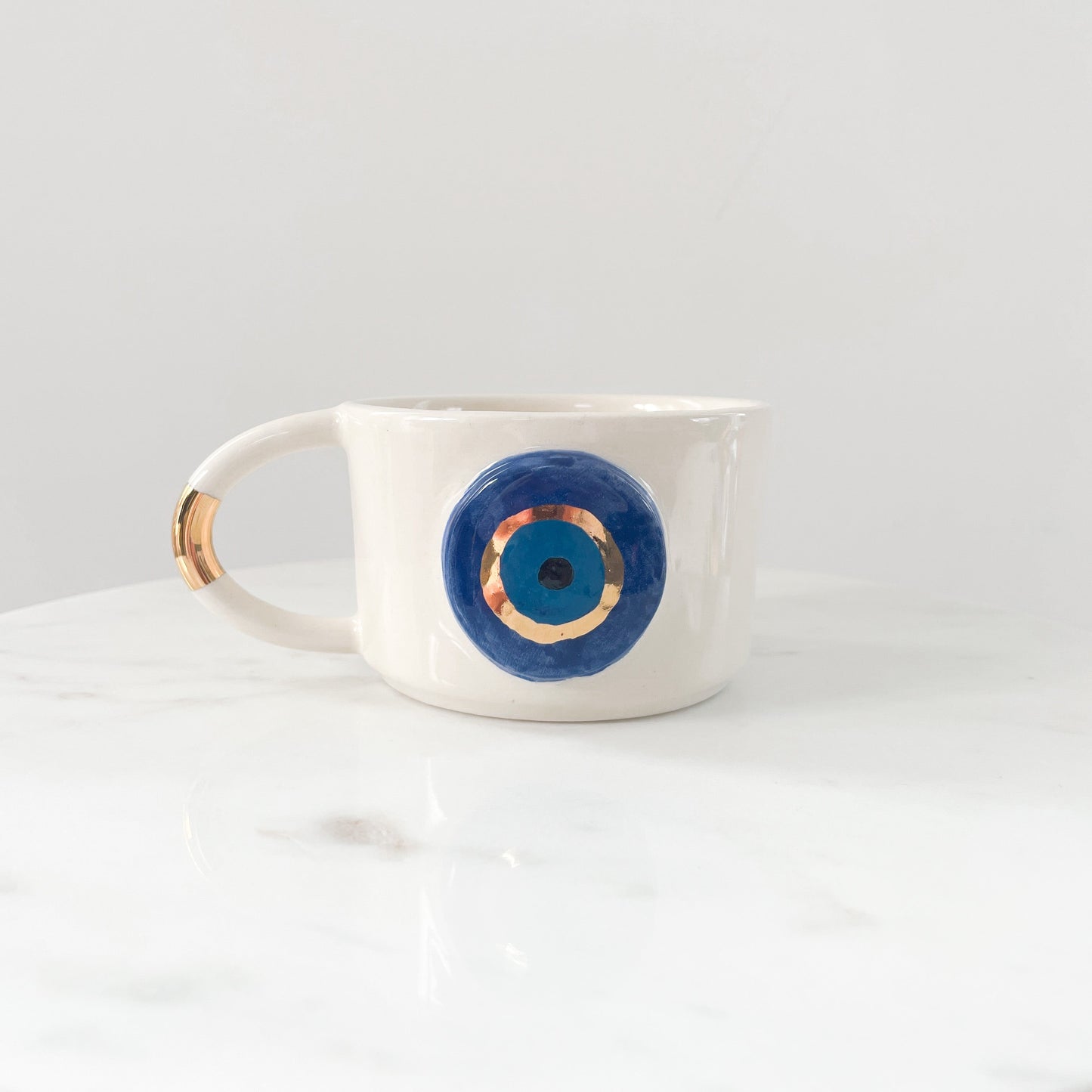 The Perfect Pair: Little Evil Eyes Mug & Big Nazar Bead Mug