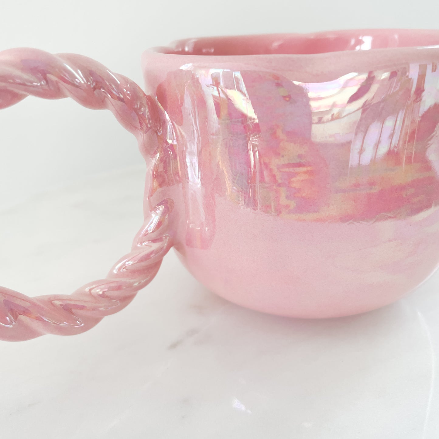 Pink Holographic Flower mug