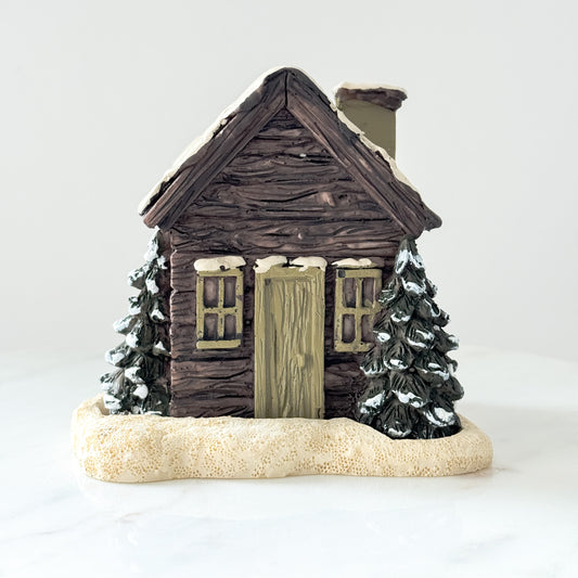Winter Snow House Incense Cone Burner - incl. 2 x incense cones