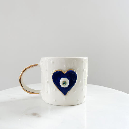 Nazar Heart Dark Blue mug