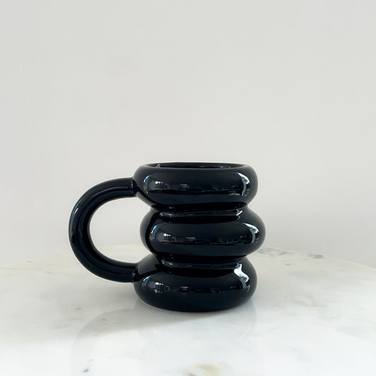 Black Donut mug