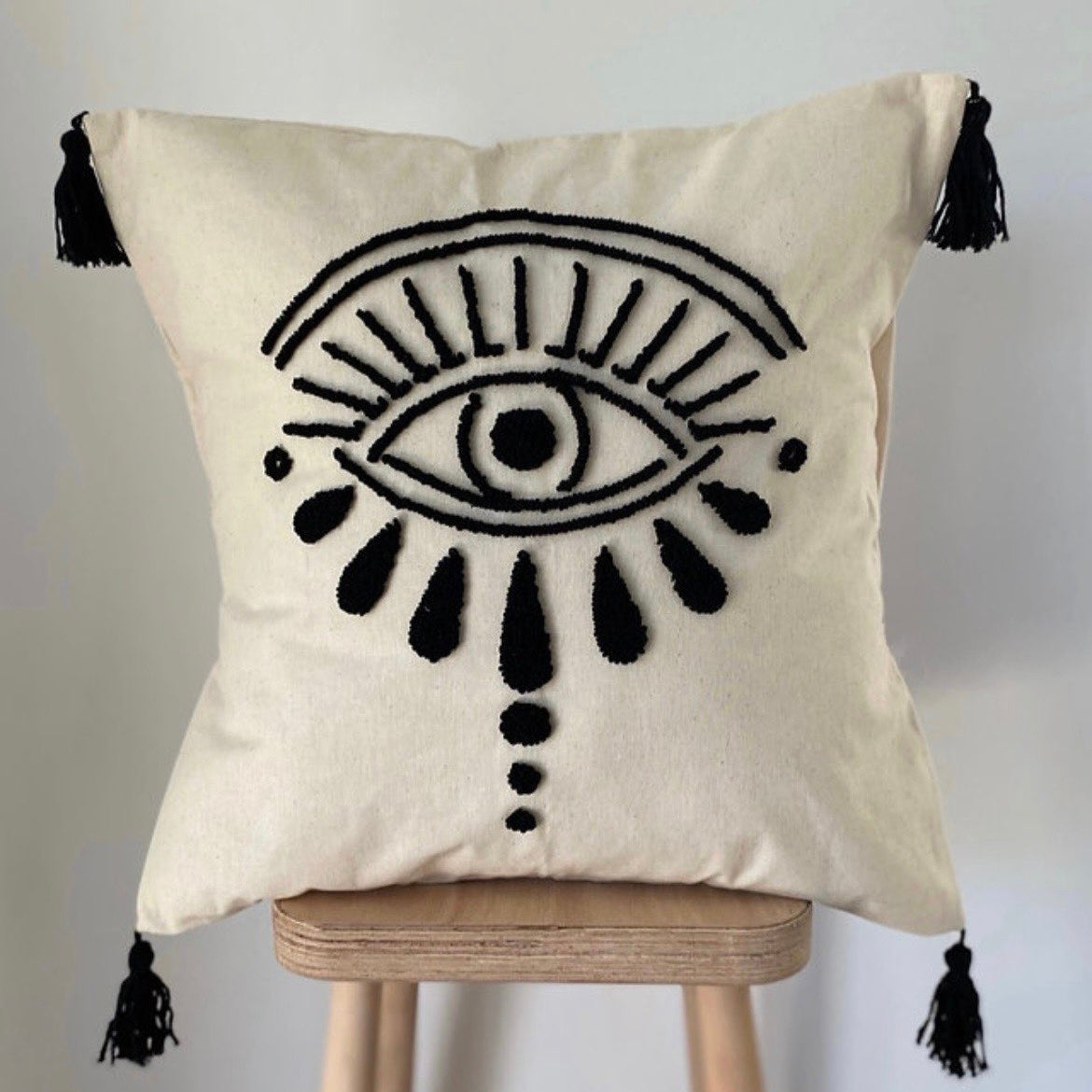 Black Evil Eye Tears Pillowcase 