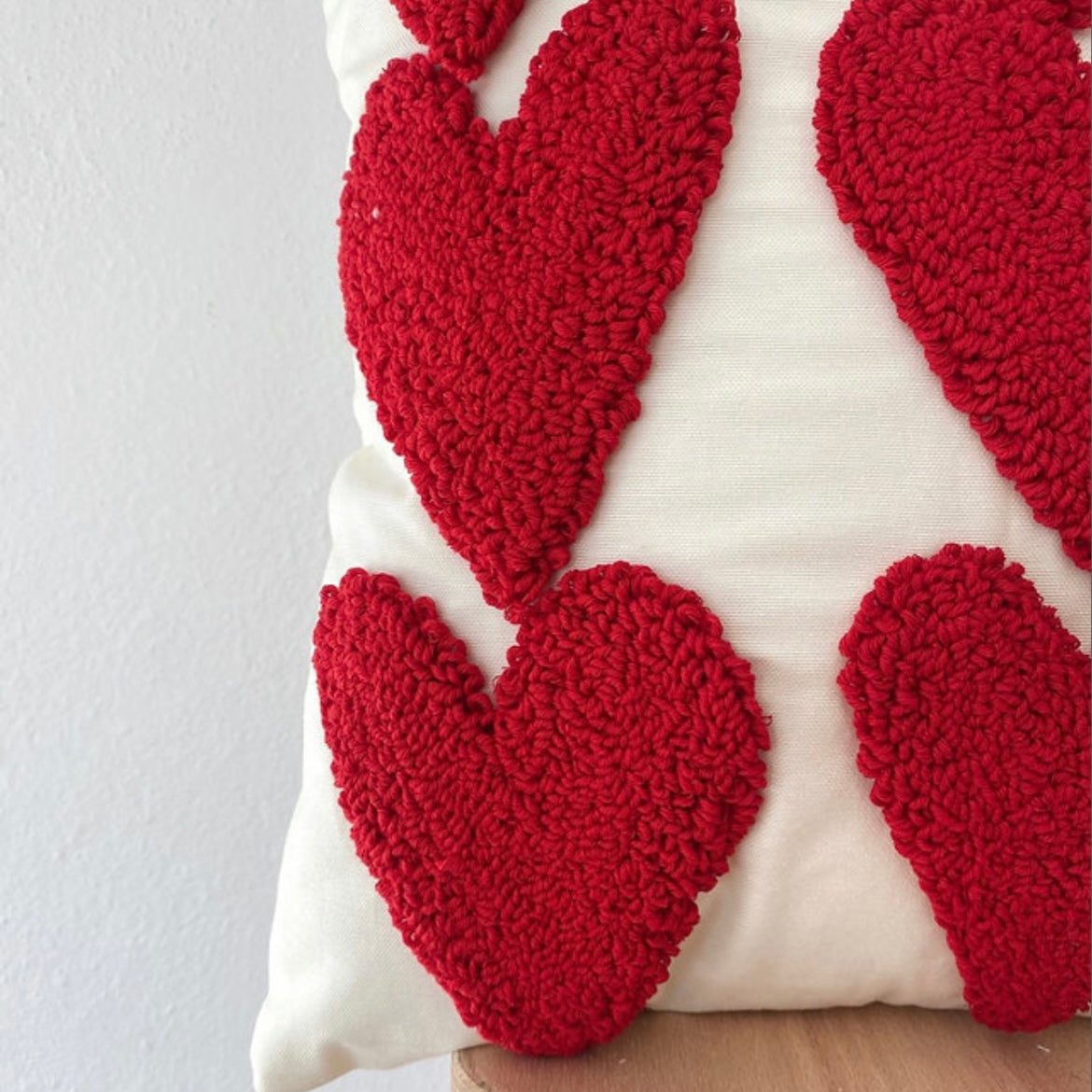 Red Hearts Pillowcase 