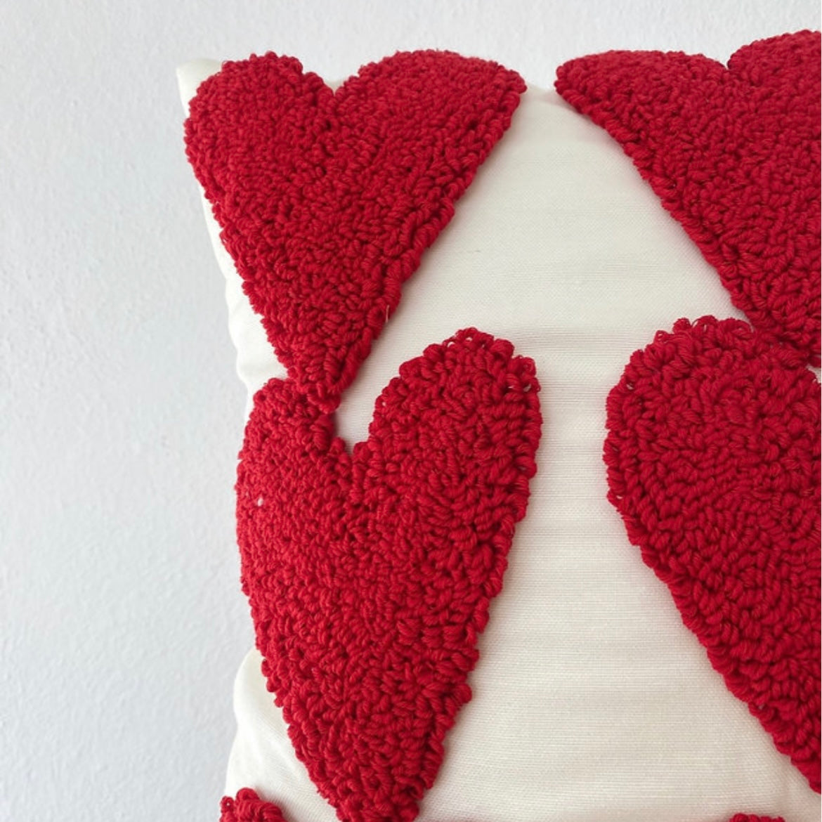 Red Hearts Pillowcase 