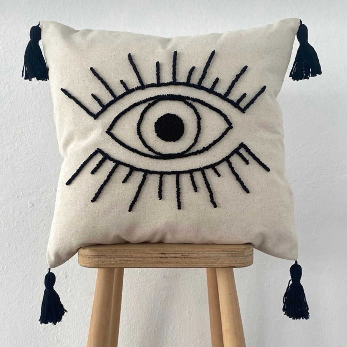 Black Evil Eye Pillowcase